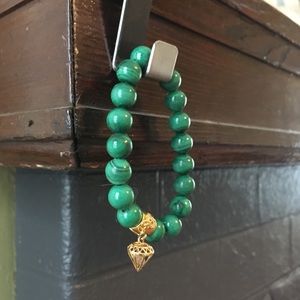 Russell Simmons green malachite bracelet